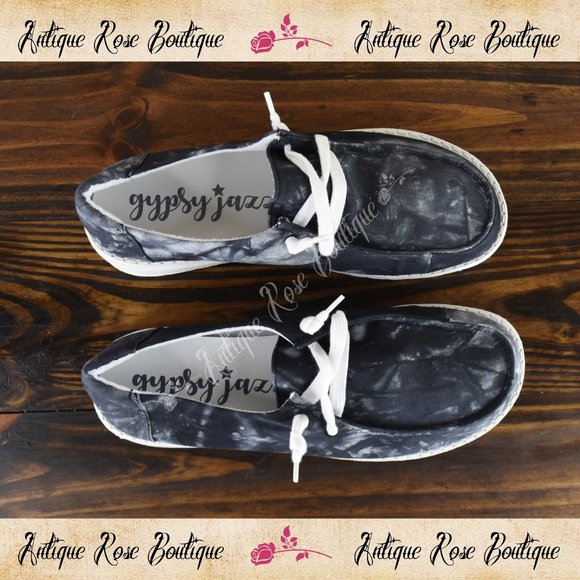 🌹 Very G Gypsy Jazz Black Streak Fashion Sneakers - Picture 5 of 6